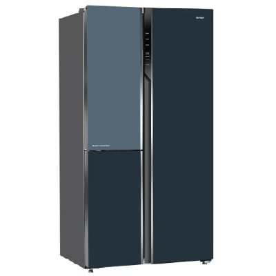HRT-683GOGU1 Vogue 598L Grey Onlyx Glass 3-Door Convertible Fridge