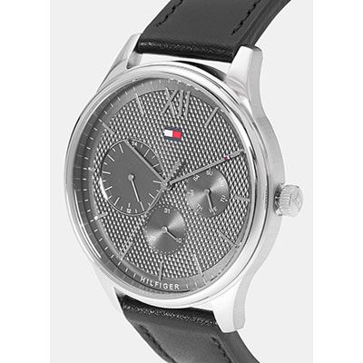 Men Charcoal Grey Textured Analogue Watch TH1791417