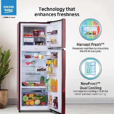 RFF315D/WPV300RMWD 268 L 2 Star Frost Free Double Door Refrigerator