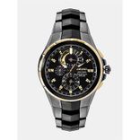 Coutura Men Black Perpetual Solar Chronograph Watch
