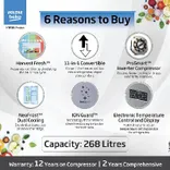 RFF315C/WPV501RXID 268 L 3 Star Frost Free Double Door Refrigerator