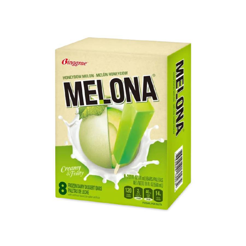 Melona Honeydew Melon Ice Cream Bar (8 x 70mL) BuiltaMart
