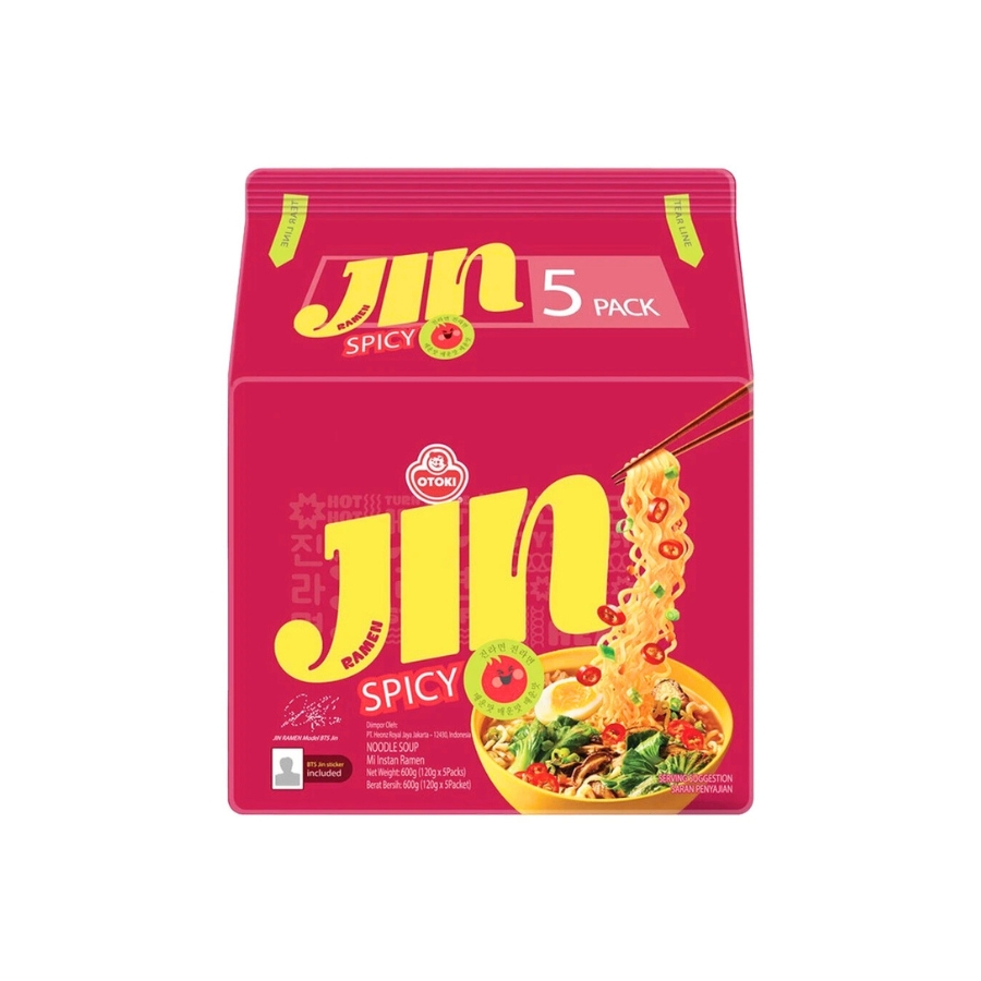 Otoki [Hot] Jin Ramen Multi-Pack (5 x 120g) - BuiltaMart