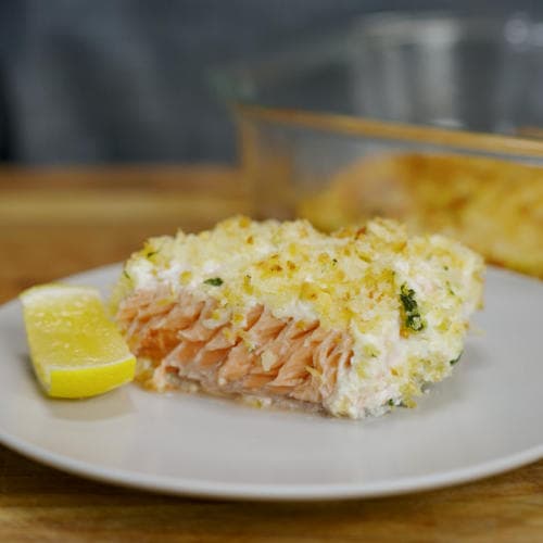 Cheesy Baked Salmon
