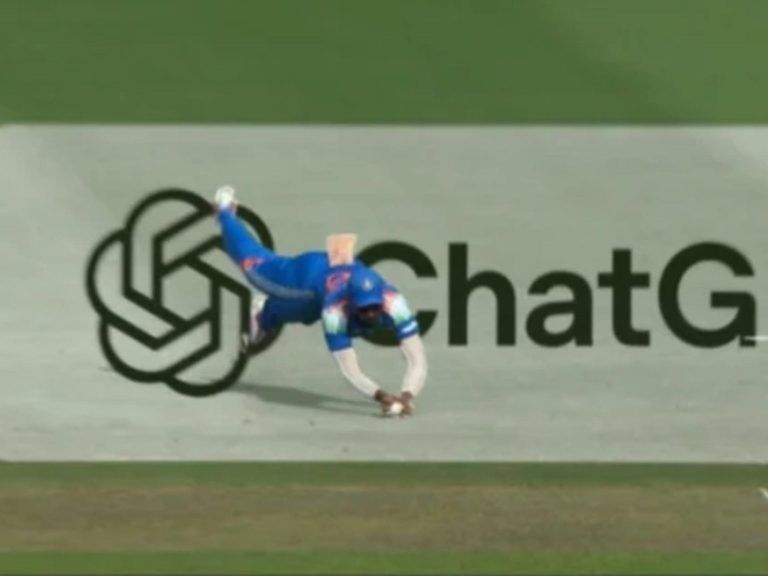Viewers shown image altered by ChatGPT logo during umpire review in India-West Indies ODI
