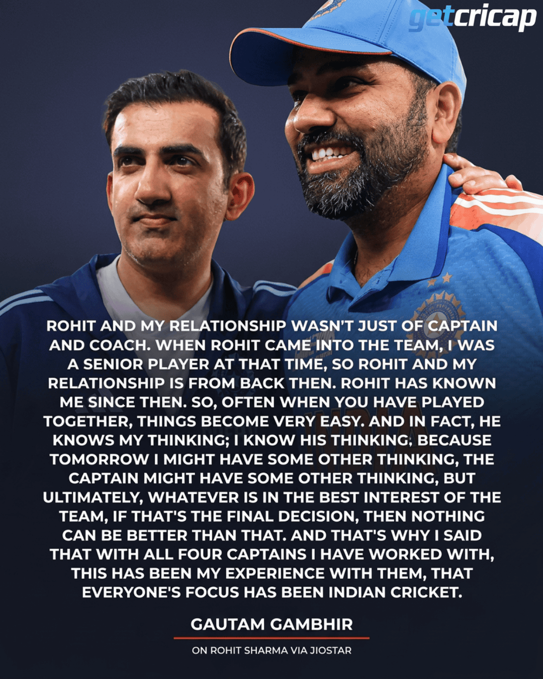 Indian head coach Gautam Gambhir opens up about his journey and his bond with Rohit Sharma ๐ฎ๐ณ๐ฅ
A look at the journey, relationship and shared experiences between two Indian cricket stars. ๐โค๏ธ
#Cricket #Gambhir #Rohit #TeamIndia
