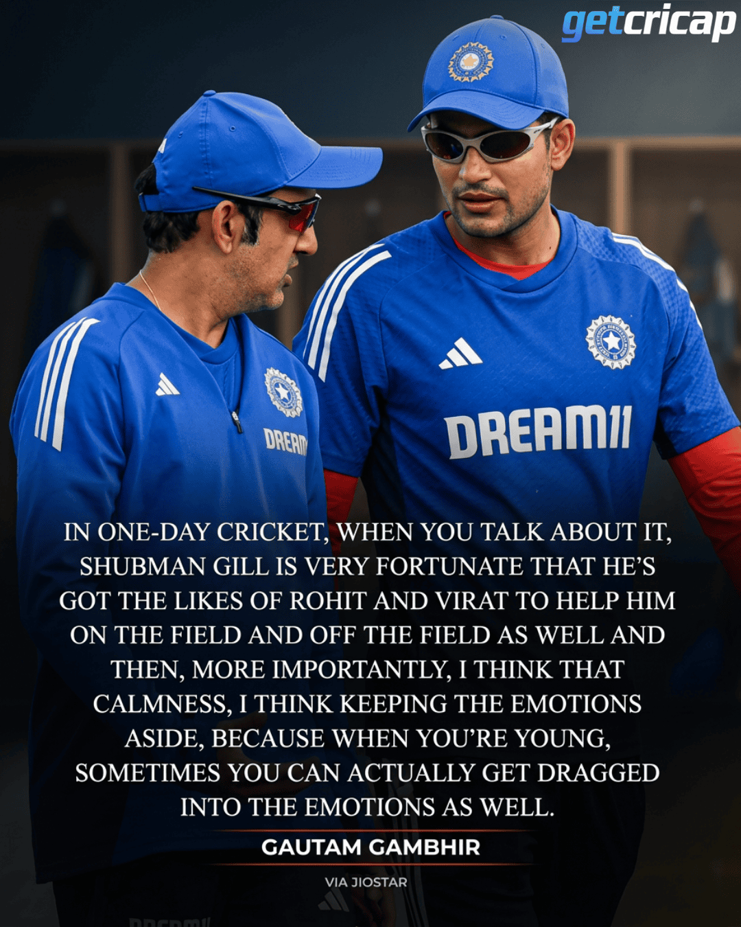 Gautam Gambhir highlights the importance of Rohit Sharma and Virat Kohli to Shubman Gill in ODIs.