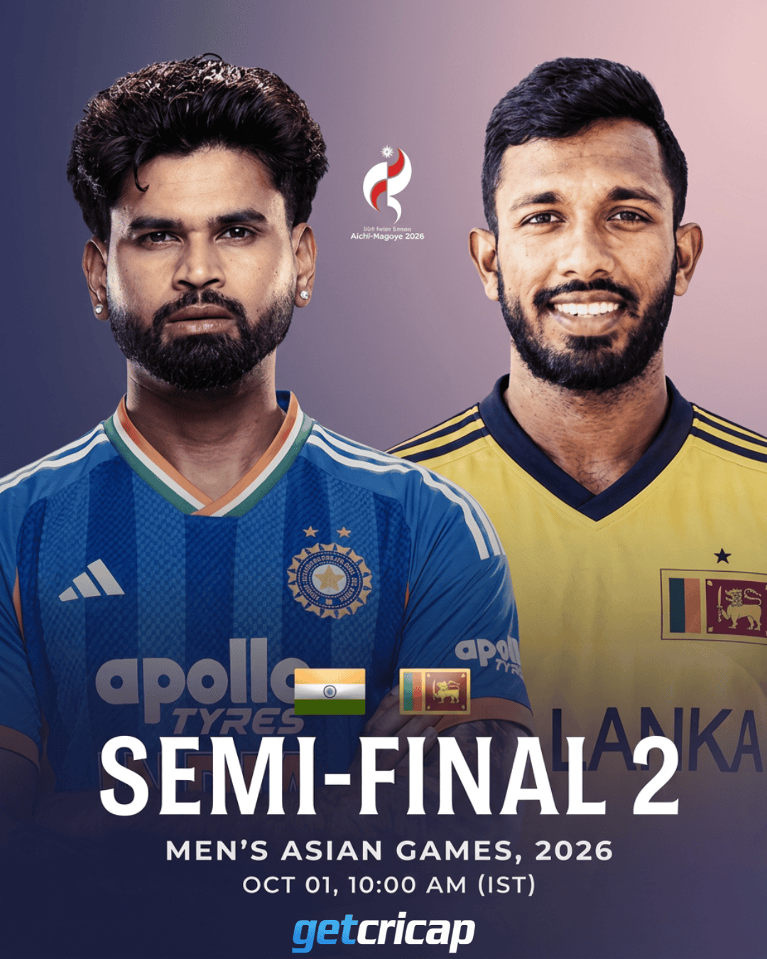 India ๐ฎ๐ณ vs Sri Lanka ๐ฑ๐ฐ in the Menโs Asian Games 2026 semi-final!