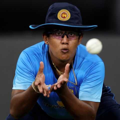 Ambidextrous spinner Shashini Gimhani in Sri Lanka's T20 World Cup squad