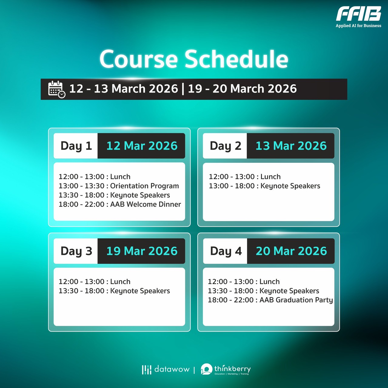 [Applied AI for Business ตารางเรียน]