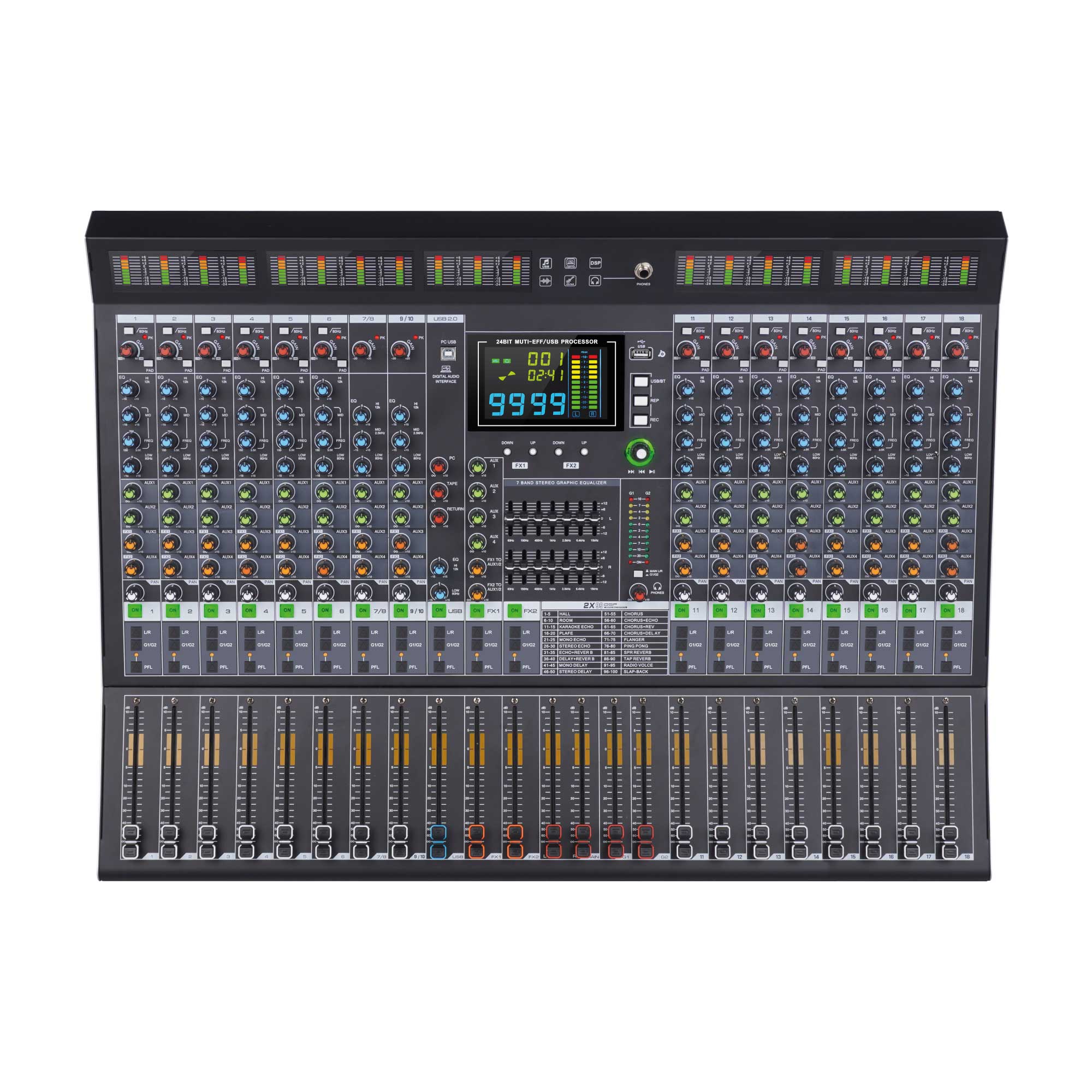 18-Channel Digital Signal Processor (DSP) Mixer