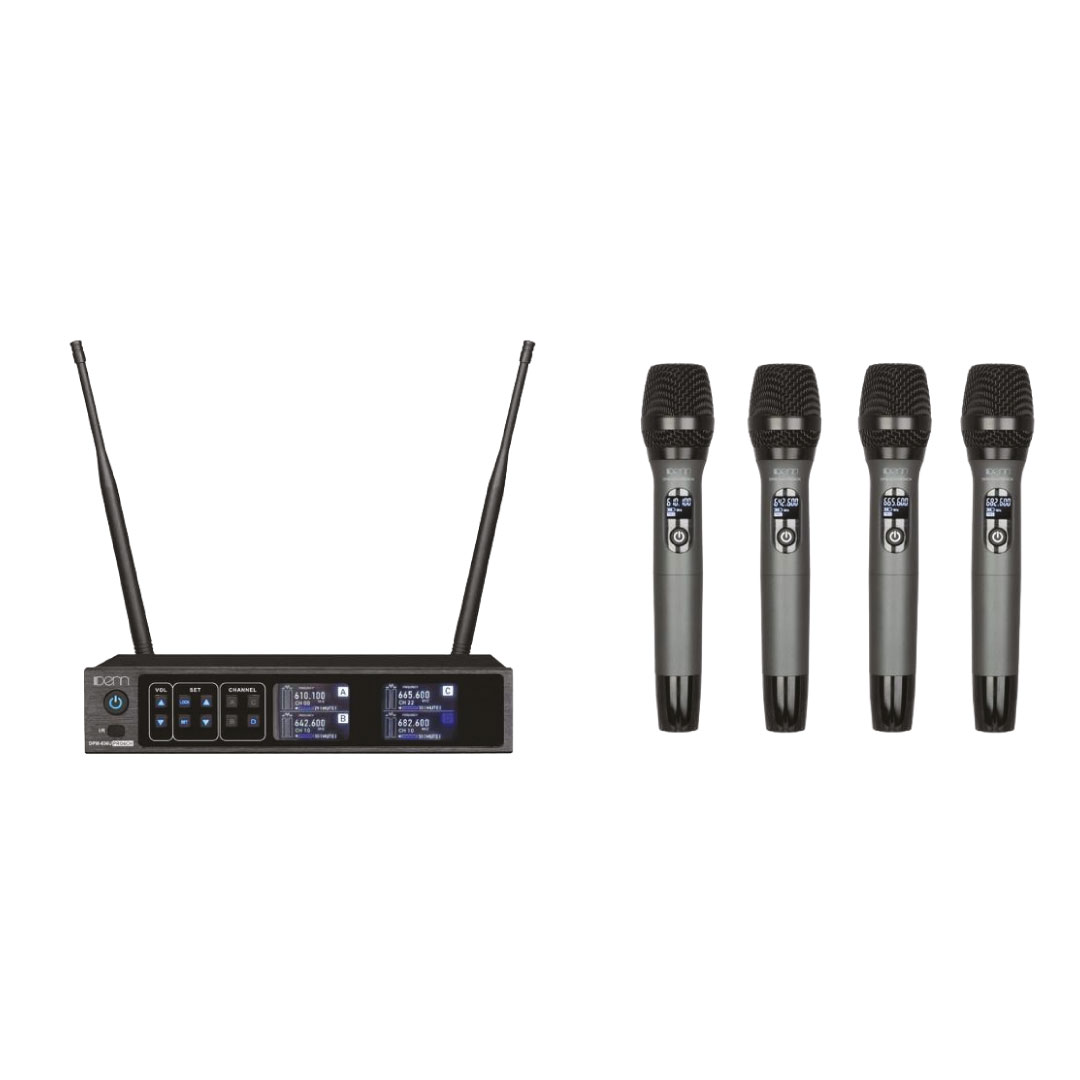 UHF Wireless Microphone with 4 Handheld Microphone - Certified by MCMC