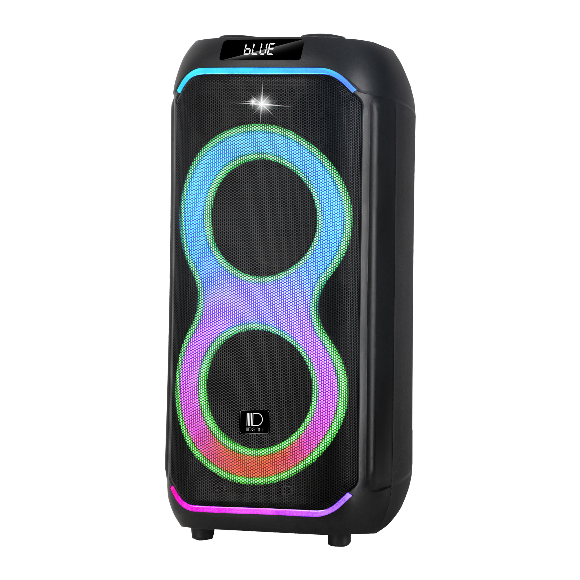 6.5" x 2 AC/DC Partybox Speaker with 1 Handheld Microphone