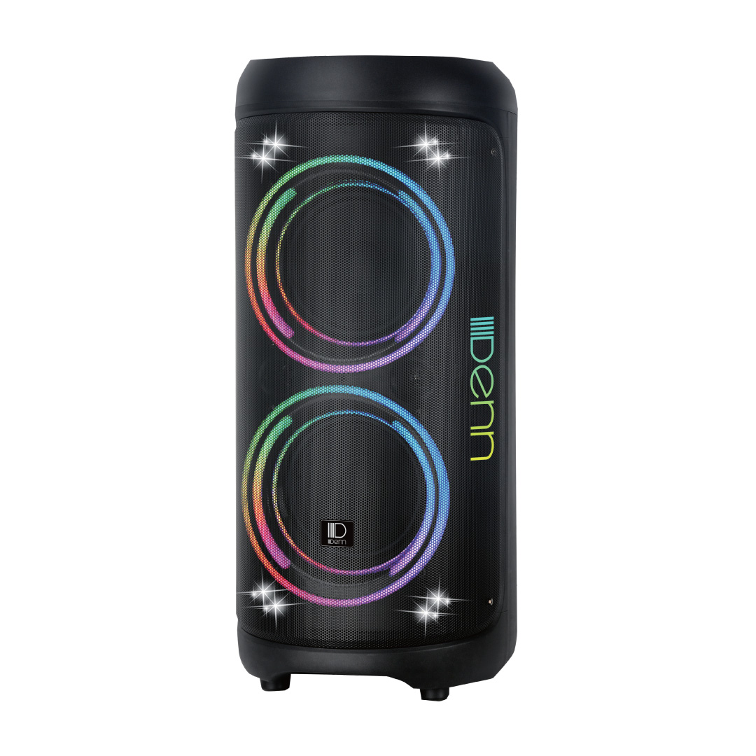 8" x 2 AC/DC Partybox Speaker with 2 Handheld Microphone