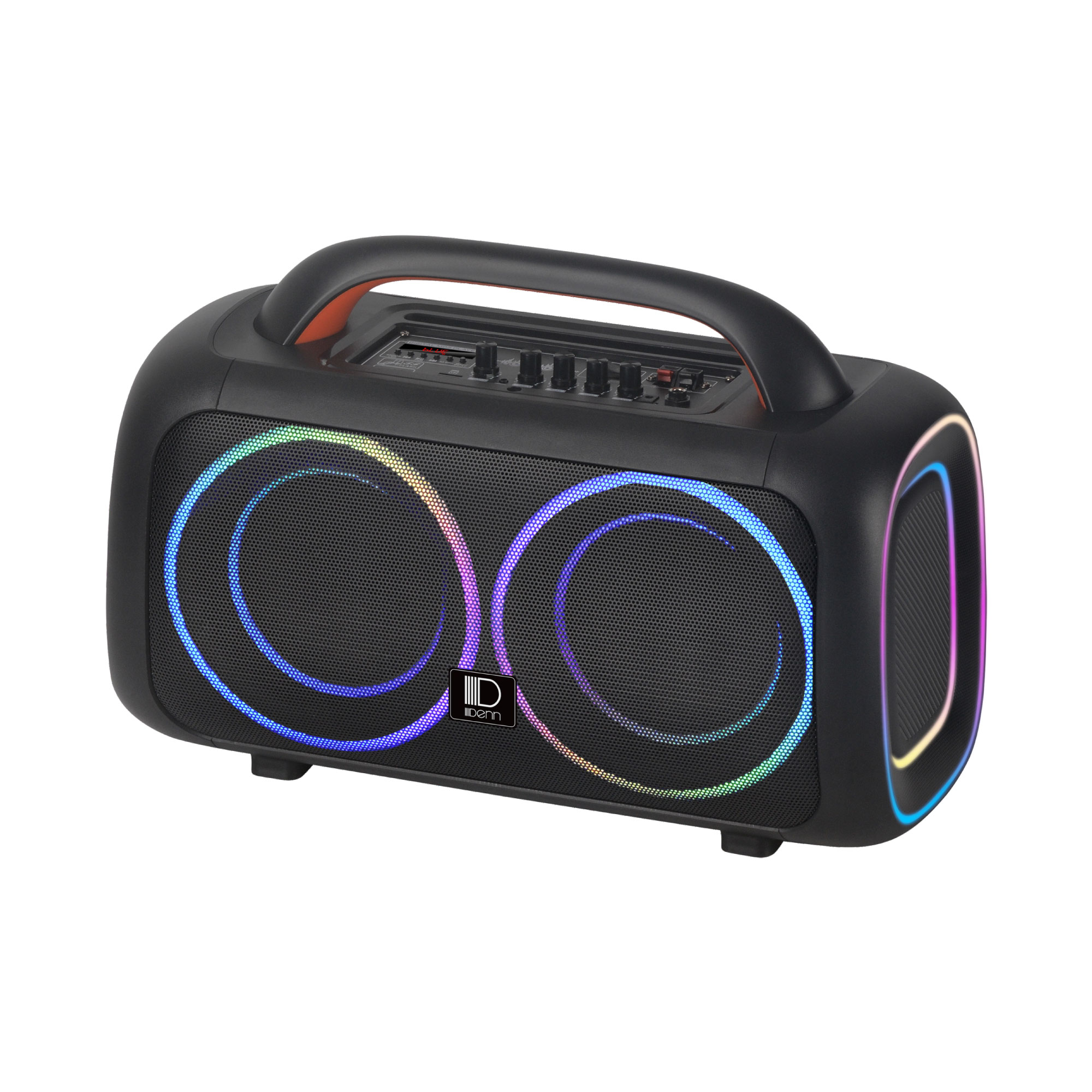 6.5" x 2 AC/DC Partybox Speaker with 1 Handheld Microphone