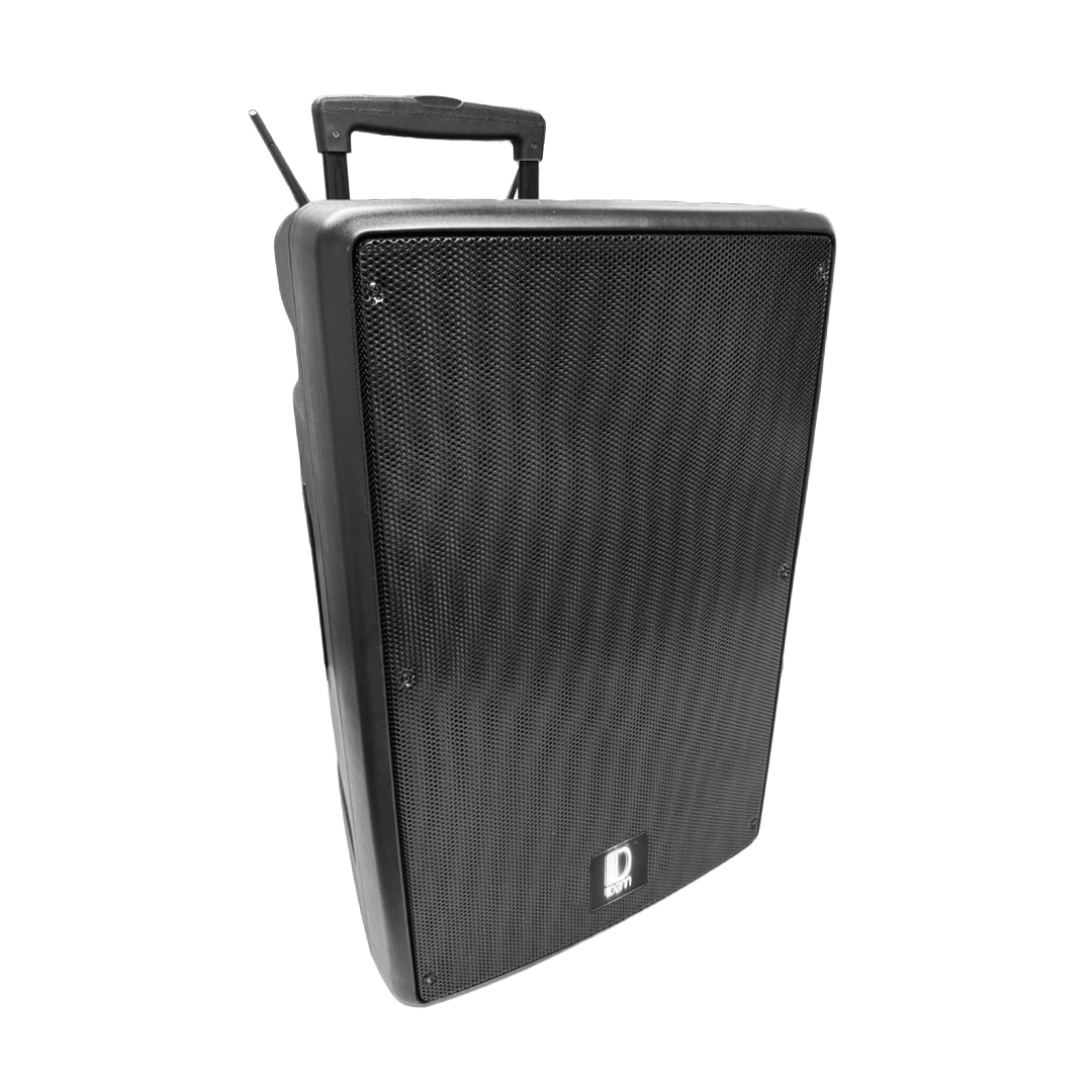 15" AC/DC Portable PA System with 2 UHF Wireless Handheld Mic 