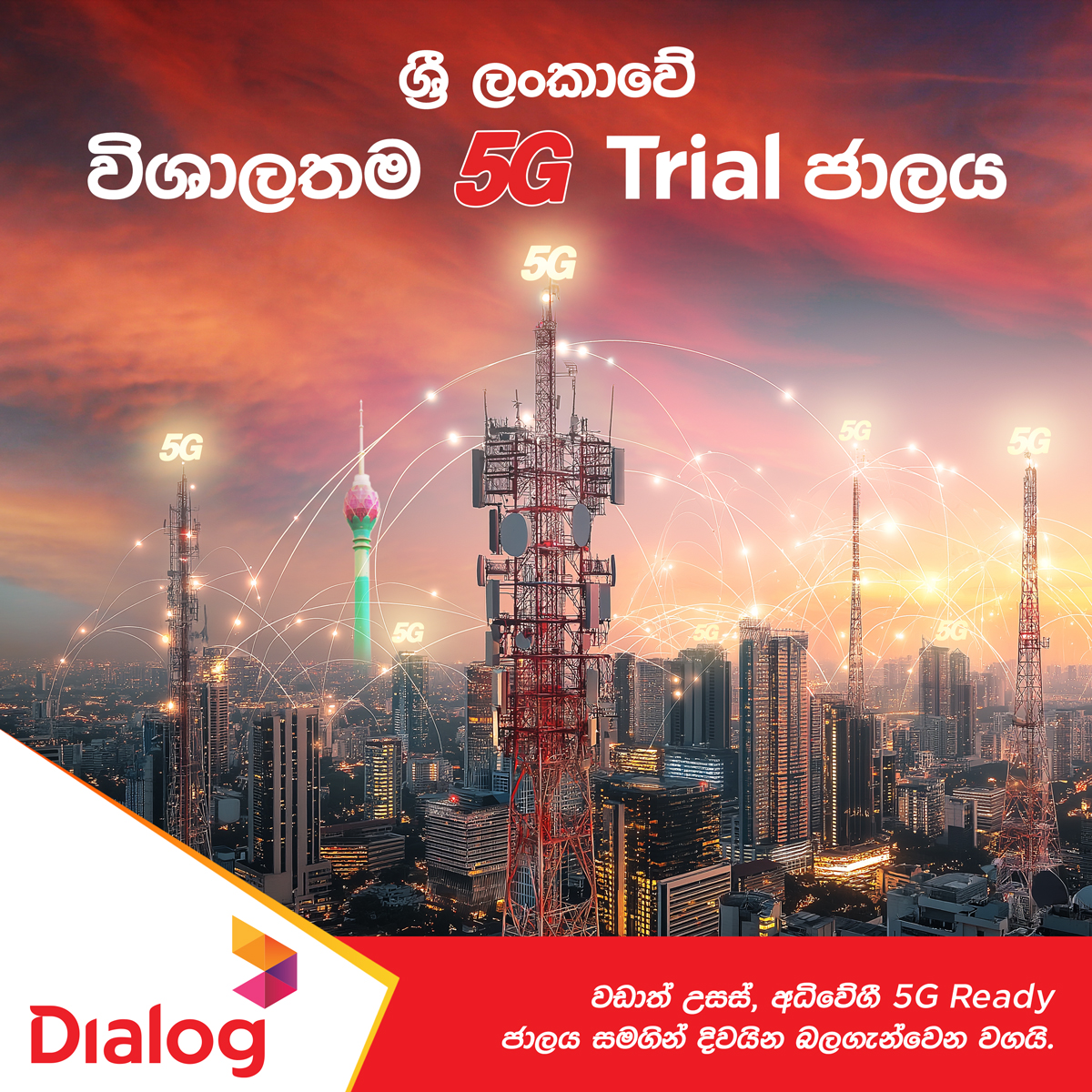 Dialog Trials 5G Across 15 Districts Nationwide