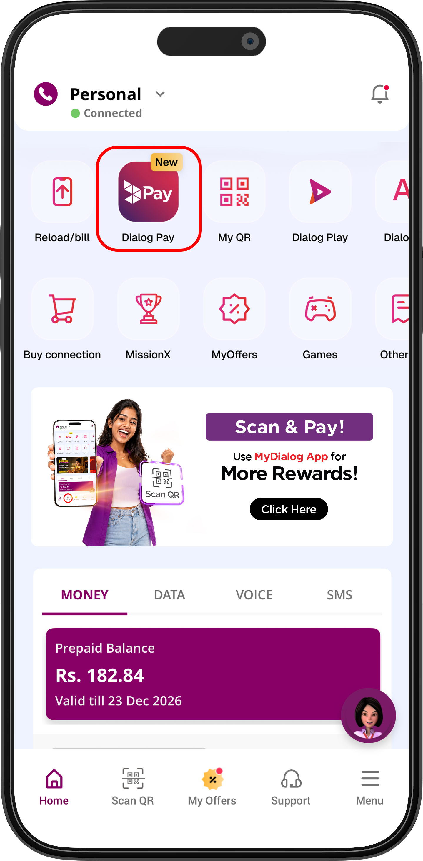 MyDialog App Screen