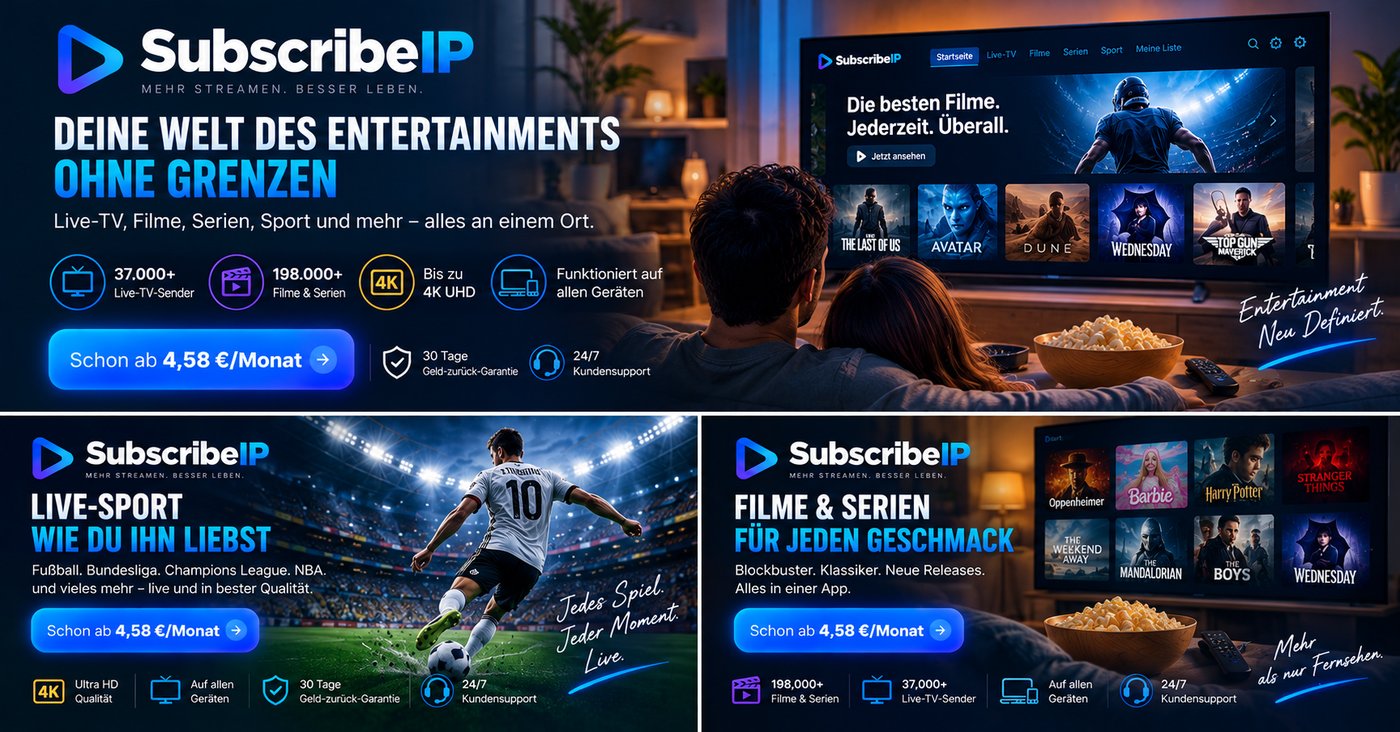 Nutzen Sie IPTV barrierefrei mit Untertiteln und Audiodeskription, sofern die Sender diese anbieten.