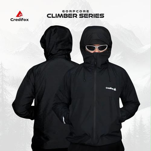 Jacket Gorpcore credifox hitam size L
