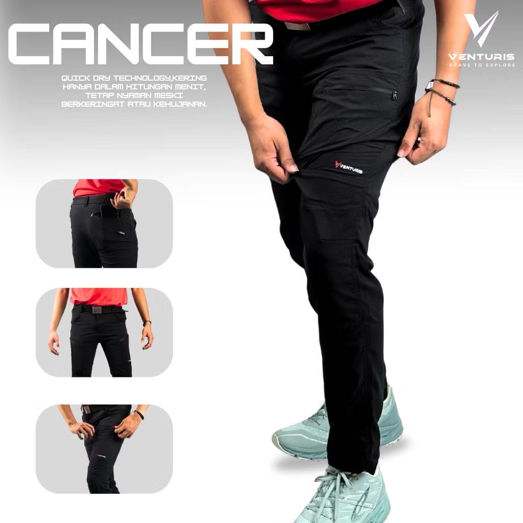 Celana outdoor venturis Hitam size M