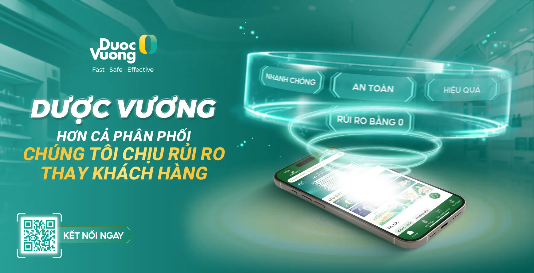 “DƯỢC VƯƠNG – HƠN CẢ PHÂN PHỐI, CHÚNG TÔI CHỊU RỦI RO THAY KHÁCH HÀNG!”
