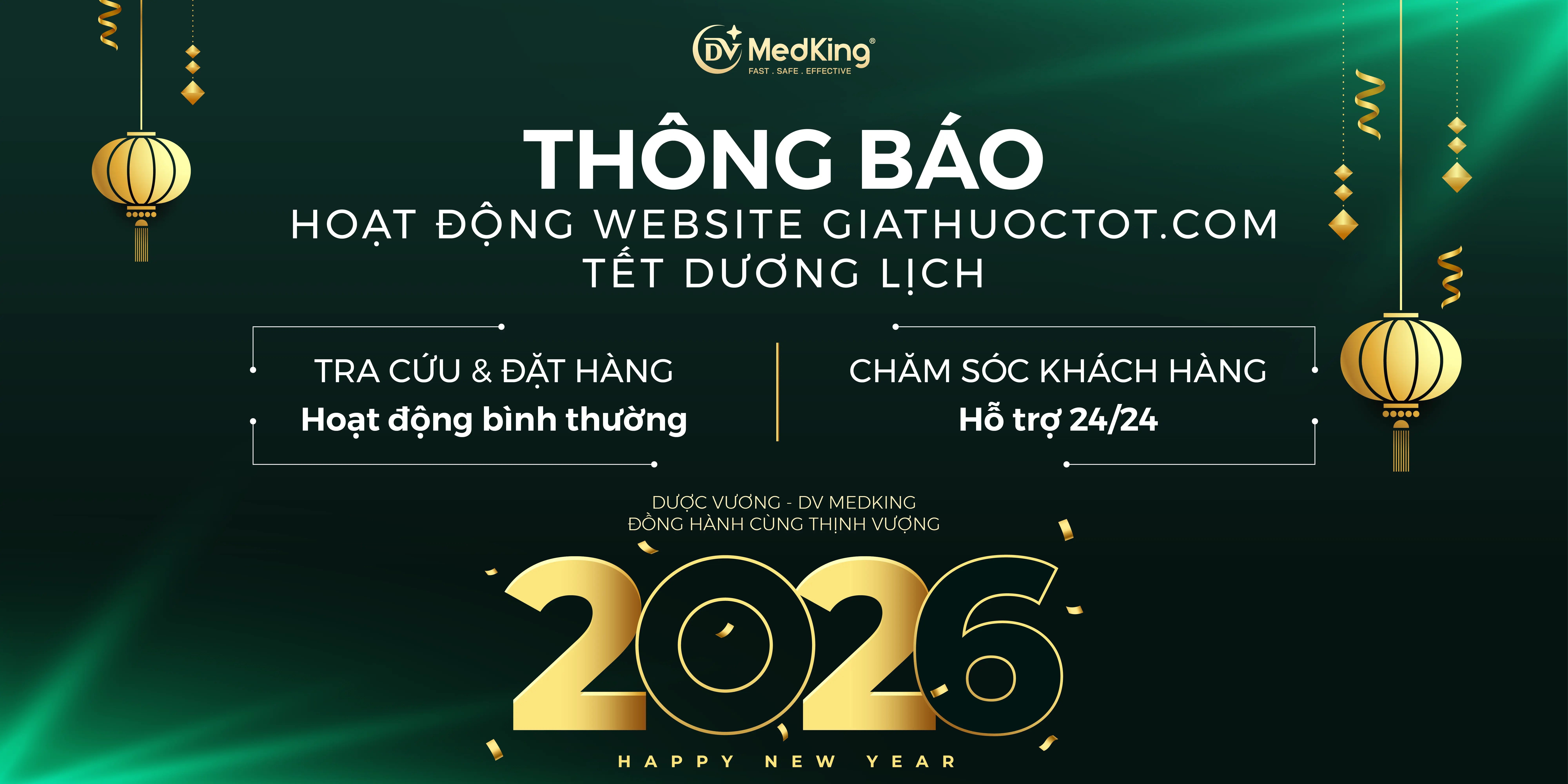 📣 THÔNG BÁO HOẠT ĐỘNG WEBSITE GIATHUOCTOT.COM - TẾT DƯƠNG LỊCH 2026