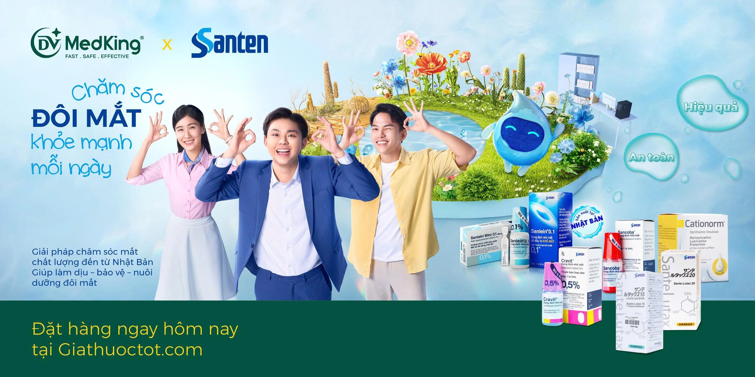CHỌN SANTEN – GIẢI PHÁP CHĂM SÓC & ĐIỀU TRỊ BỆNH LÝ MẮT CHUẨN NHẬT BẢN