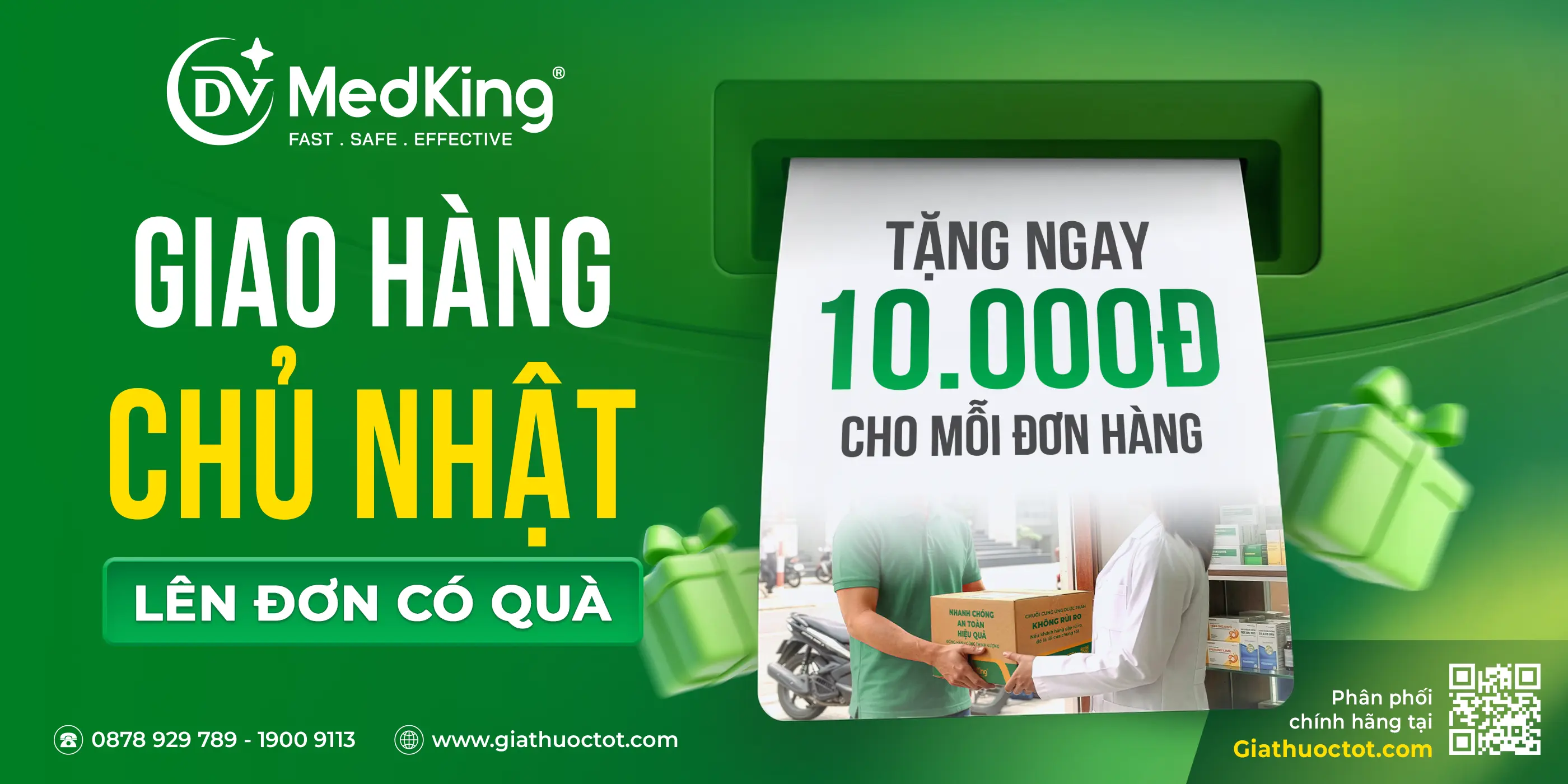 GIAO HÀNG CHỦ NHẬT, LÊN ĐƠN CÓ QUÀ