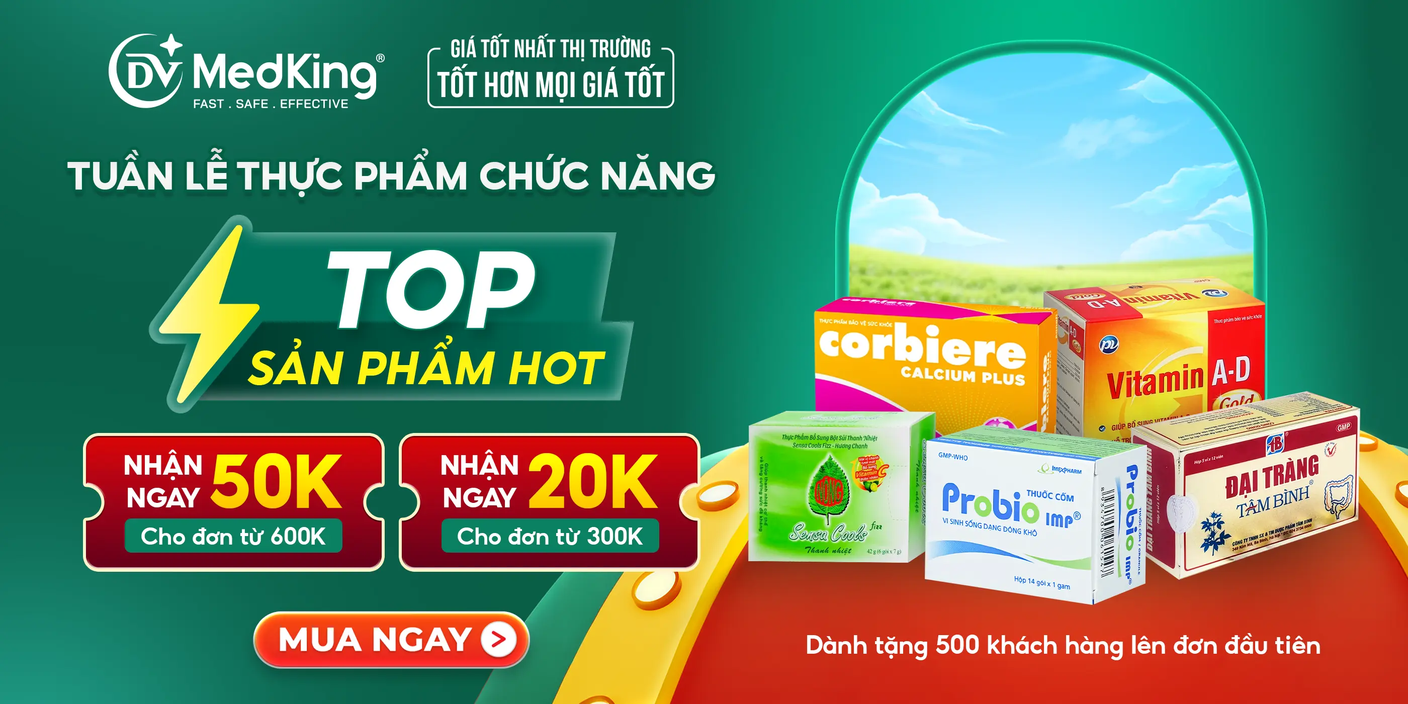 TUẦN LỄ THỰC PHẨM CHỨC NĂNG: TOP SẢN PHẨM HOT - GIÁ HỜI CHO NHÀ THUỐC, QUẦY THUỐC