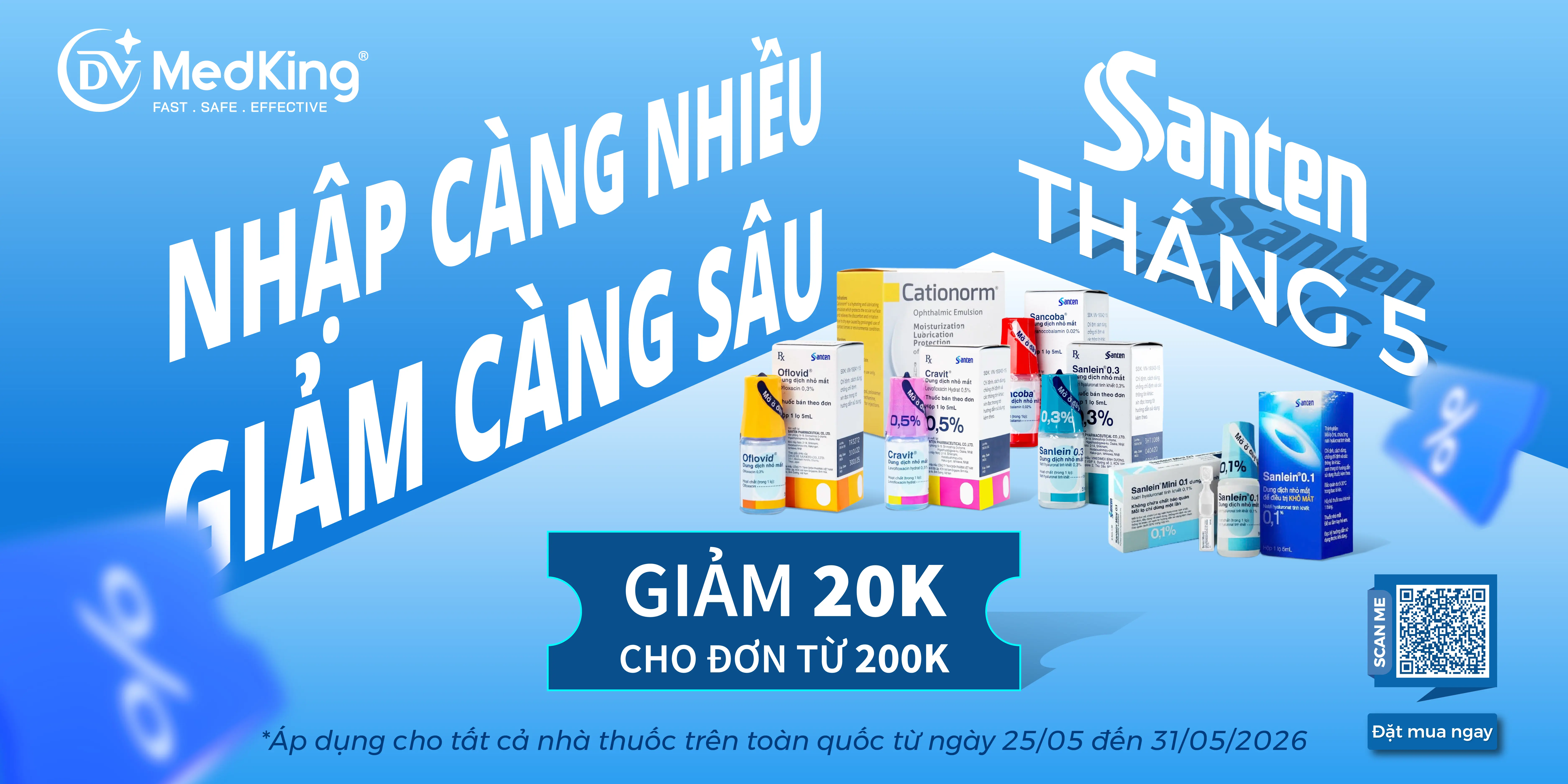SANTEN THÁNG 5: NHẬP CÀNG NHIỀU, GIẢM CÀNG SÂU