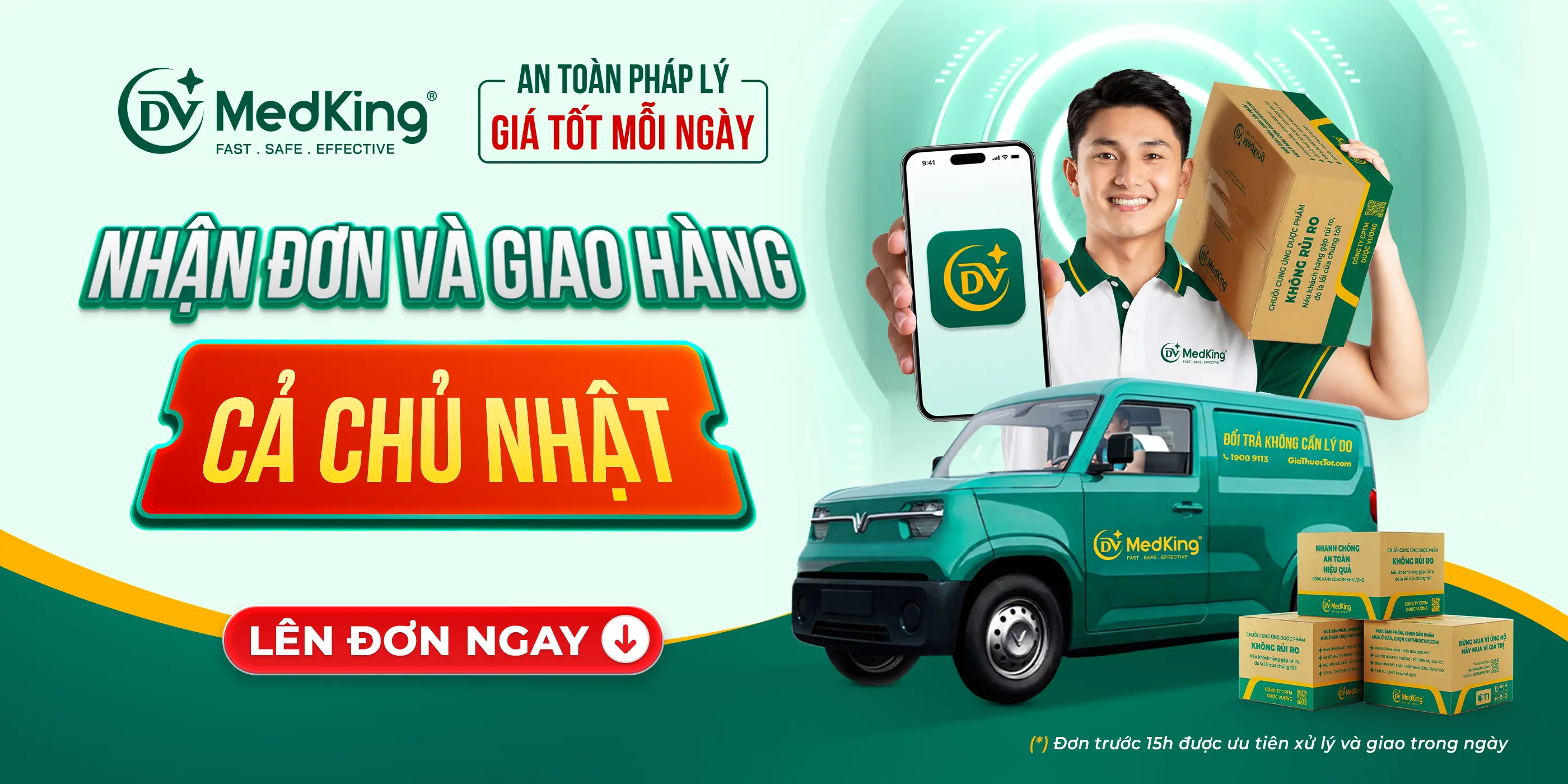 DƯỢC VƯƠNG NHẬN ĐƠN VÀ GIAO HÀNG CẢ CHỦ NHẬT