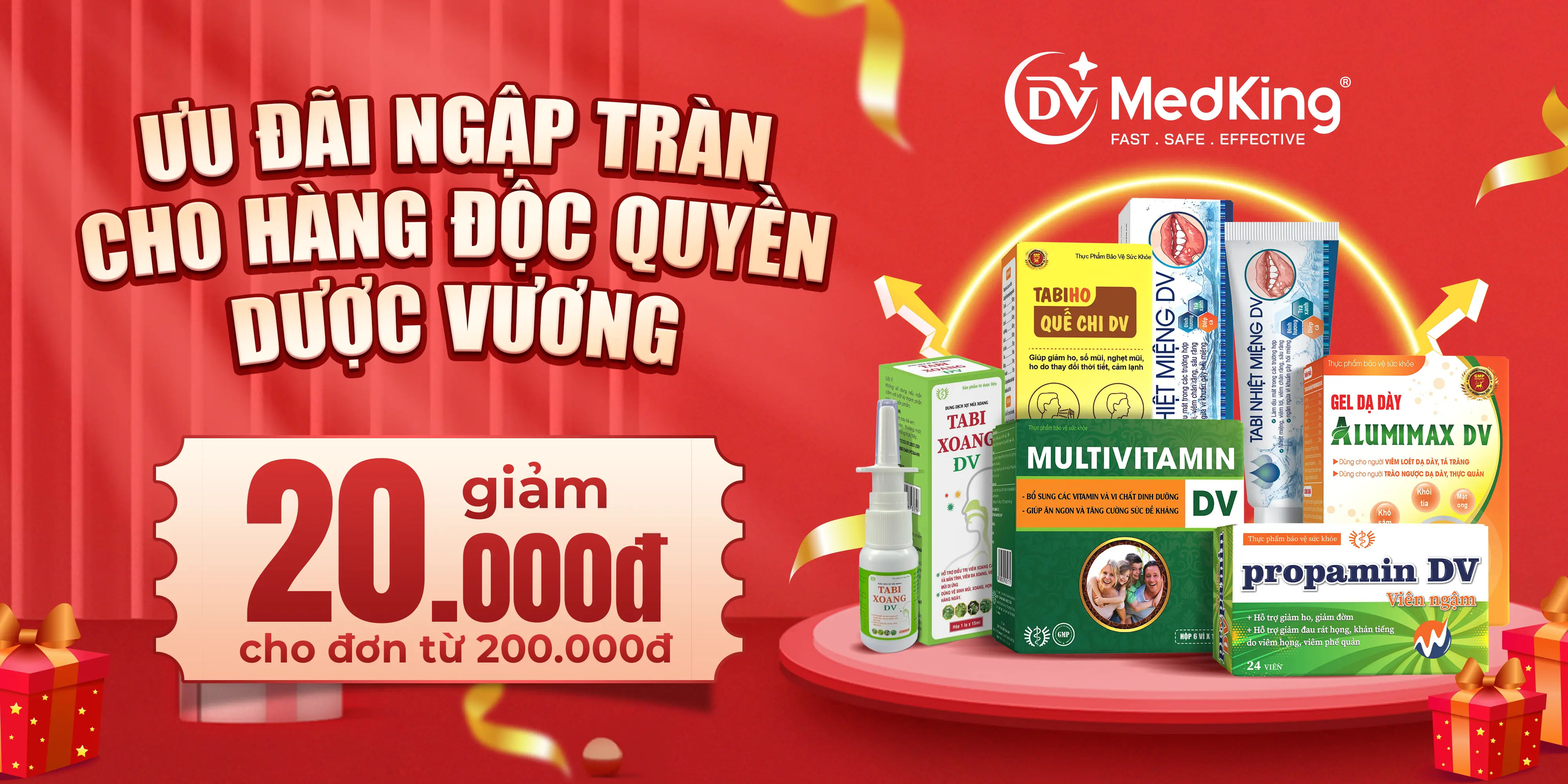 ƯU ĐÃI NGẬP TRÀN CHO HÀNG ĐỘC QUYỀN DƯỢC VƯƠNG