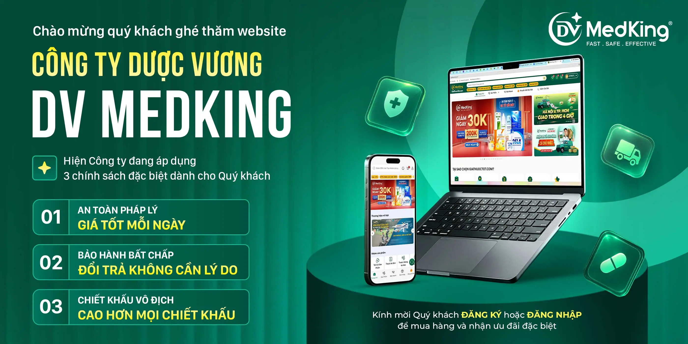 Chào mừng Quý khách đến với Dược Vương – DV MedKing!