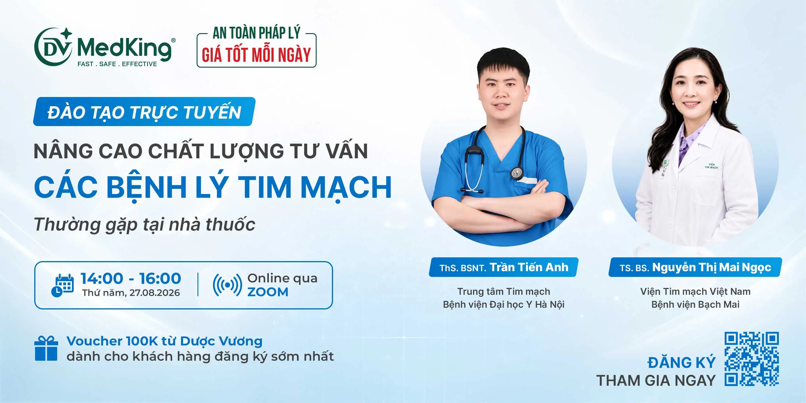 CHƯƠNG TRÌNH ĐÀO TẠO TRỰC TUYẾN | NÂNG CAO CHẤT LƯỢNG TƯ VẤN BỆNH LÝ TIM MẠCH TẠI NHÀ THUỐC