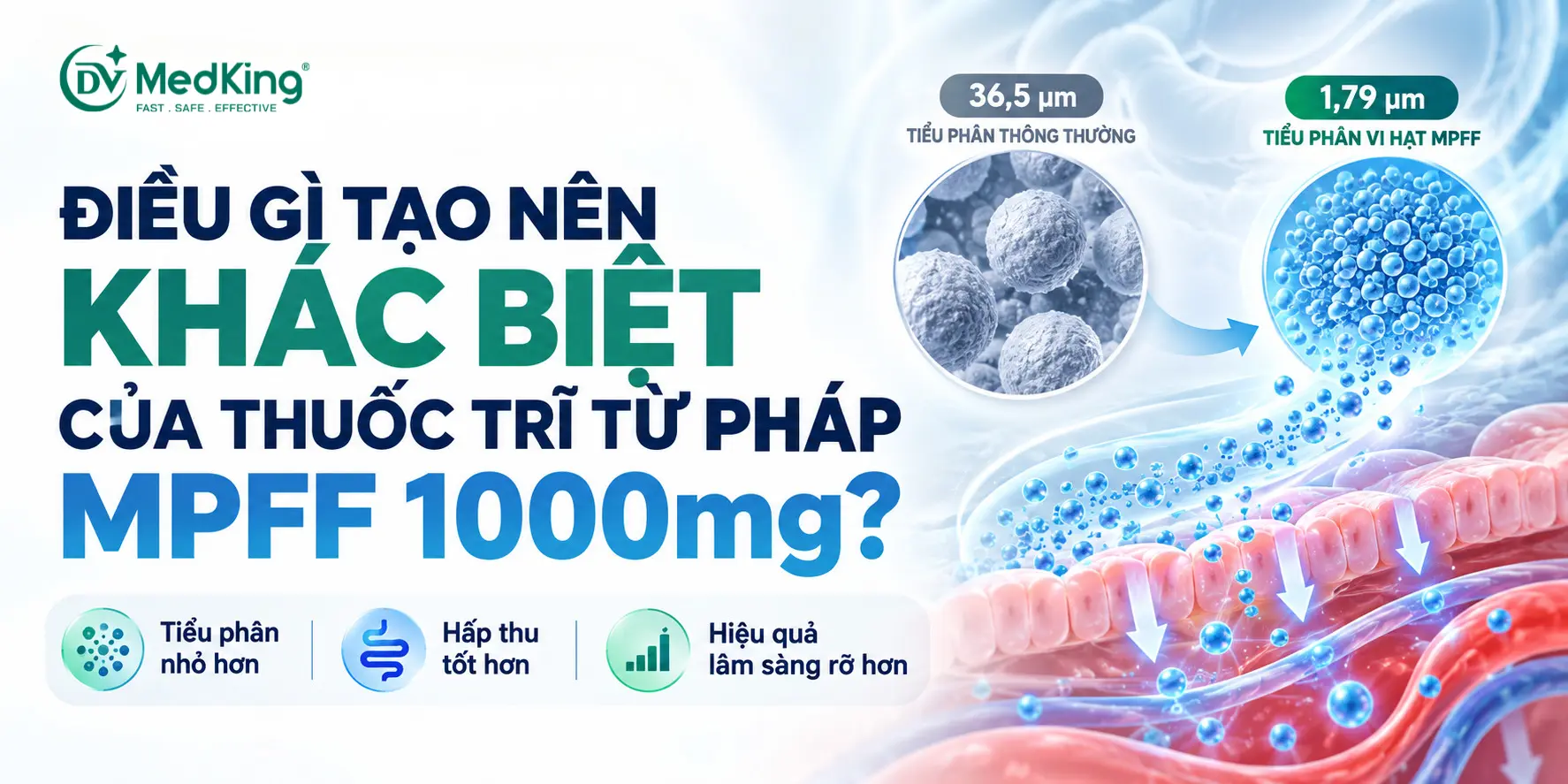 Bí mật công nghệ vi hạt: Điều gì tạo nên khác biệt của Thuốc trĩ từ Pháp MPFF 1000mg?