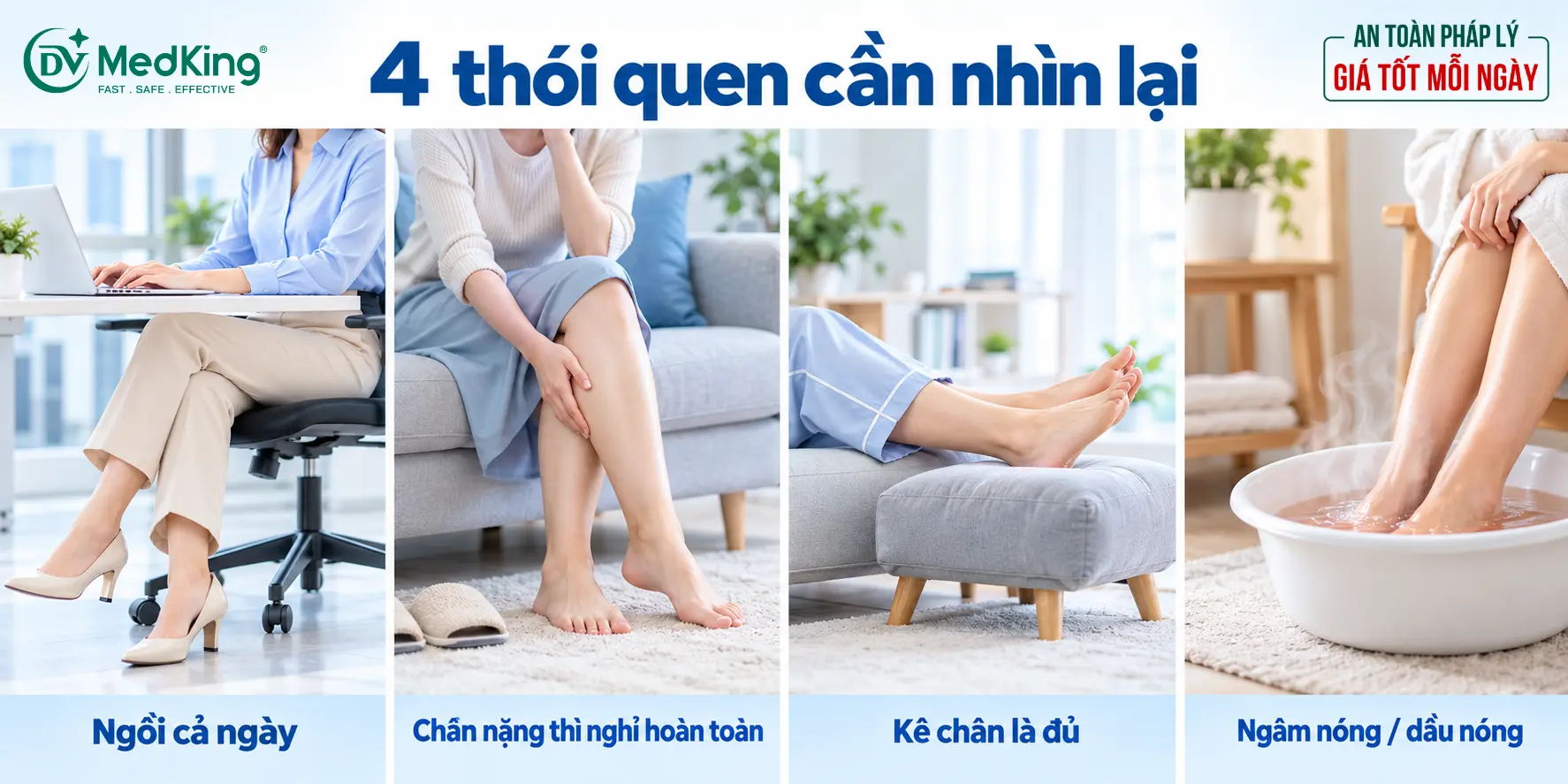 SỰ THẬT VÀ TIN ĐỒN VỀ THÓI QUEN CHĂM SÓC ĐÔI CHÂN SUY GIÃN TĨNH MẠCH