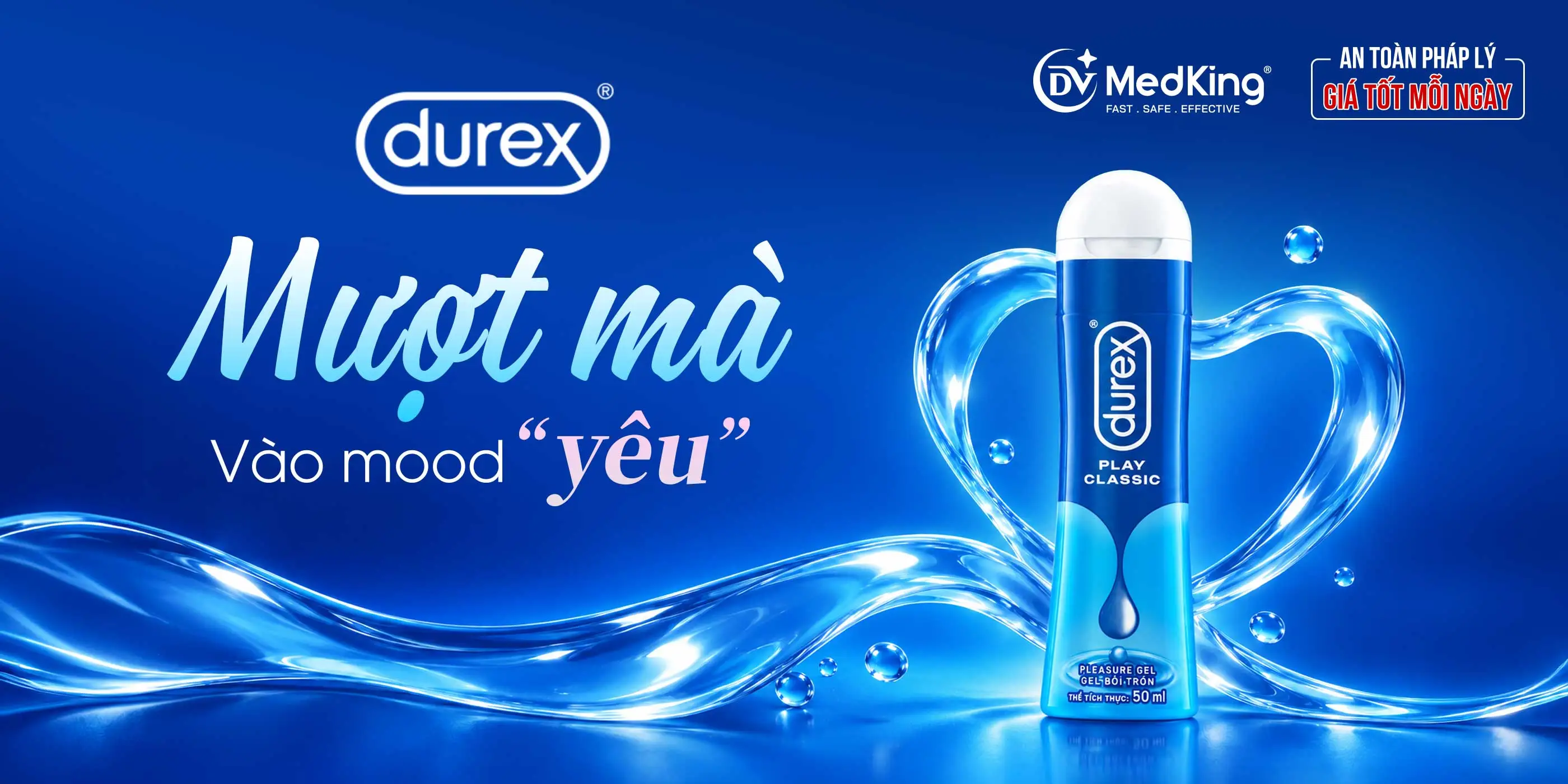 DUREX PLAY CLASSIC 50ML - KHÁM PHÁ CÔNG THỨC GỐC NƯỚC GIÚP TĂNG ĐỘ TRƠN MƯỢT, GIẢM KHÓ CHỊU DO KHÔ