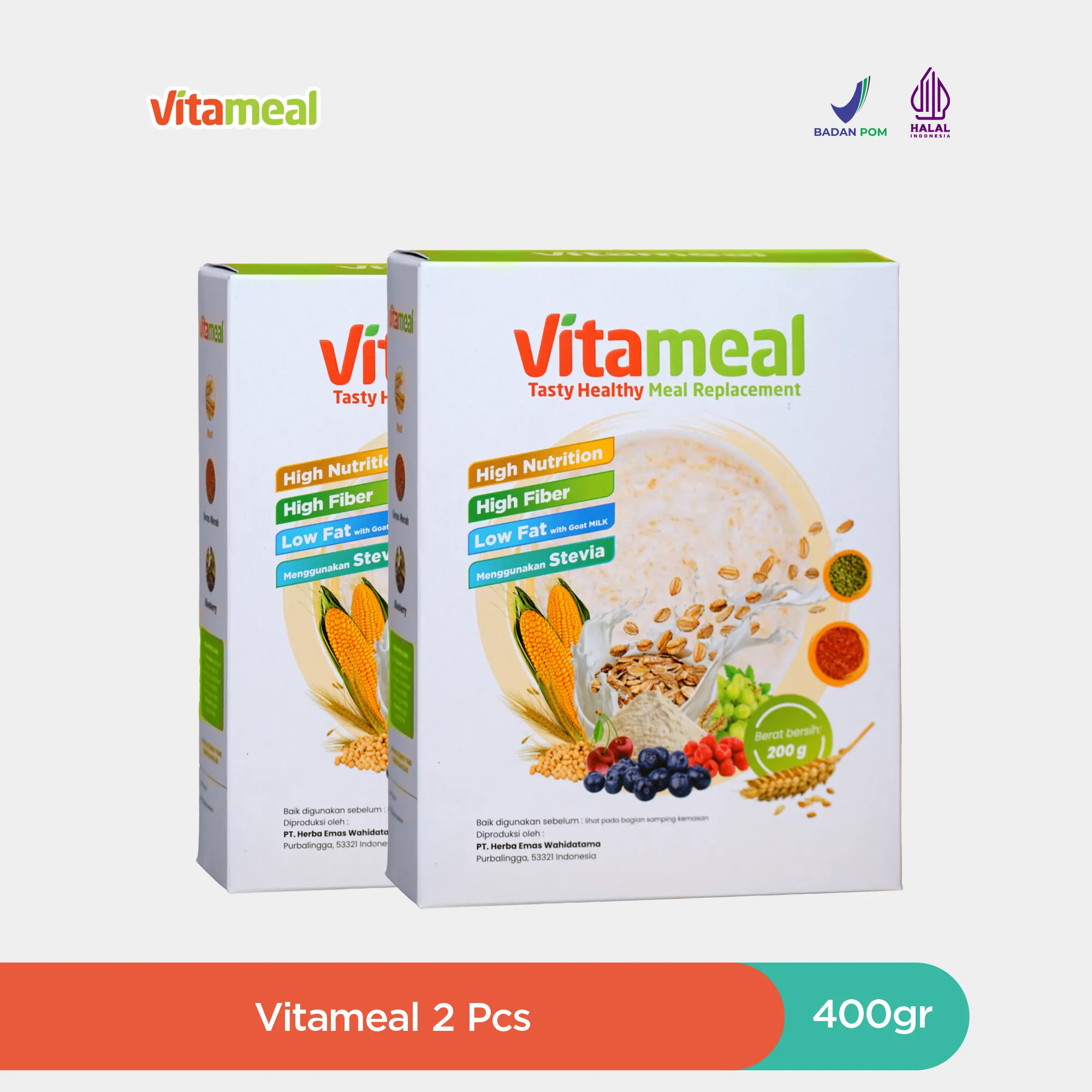 2 Box Vitameal - Mix Berry 400 Gram
