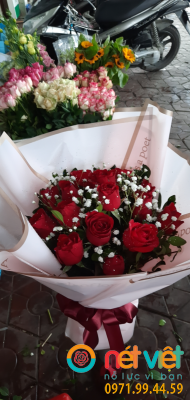 bó hồng đỏ