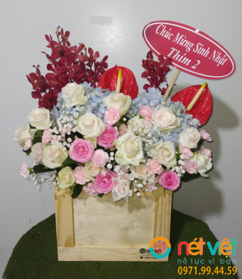 giỏ hoa mẫu