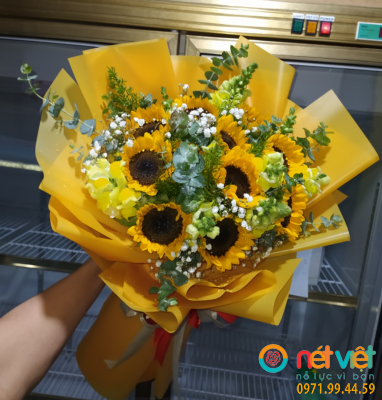 Hướng dương & lá bạc