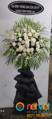 Viếng hồng trắng & lan trắng