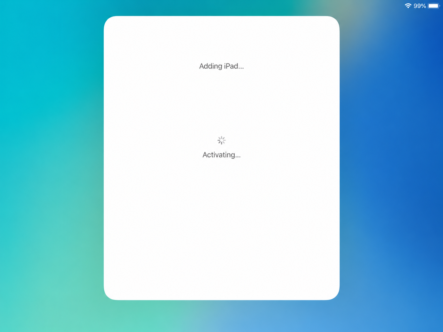 Apple Configurator 配对后商户设备正在激活
