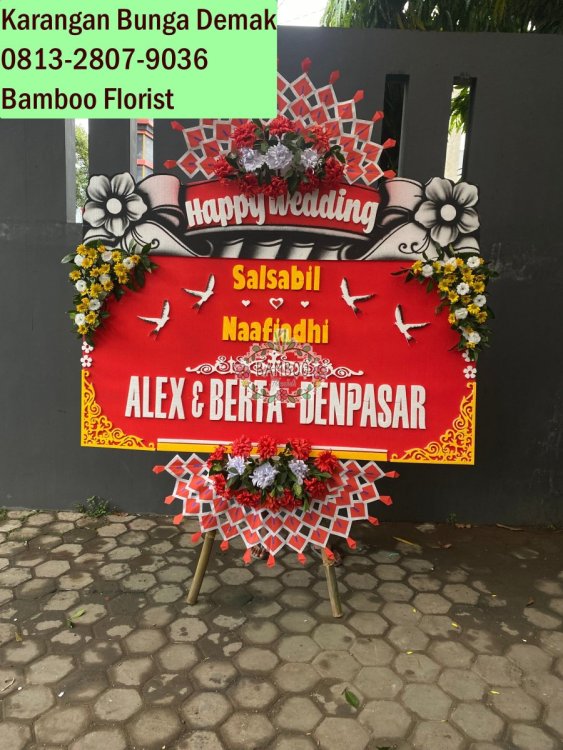 0813-2807-9036 Bamboo Florist, papan karangan bunga pernikahan Demak yang murah.jpg