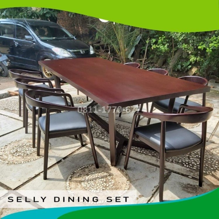 SMA8 set meja makan kayu solid.jpg