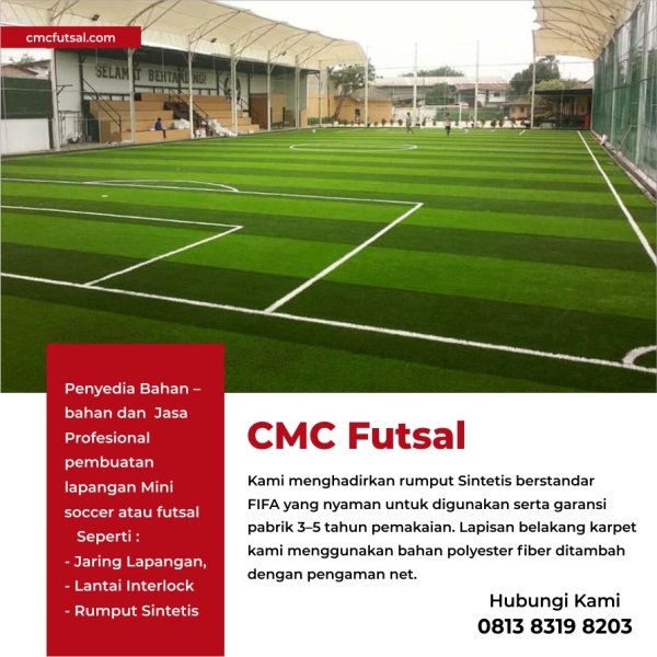 Jasa Pasang Lapangan Futsal Rumput Sintetis