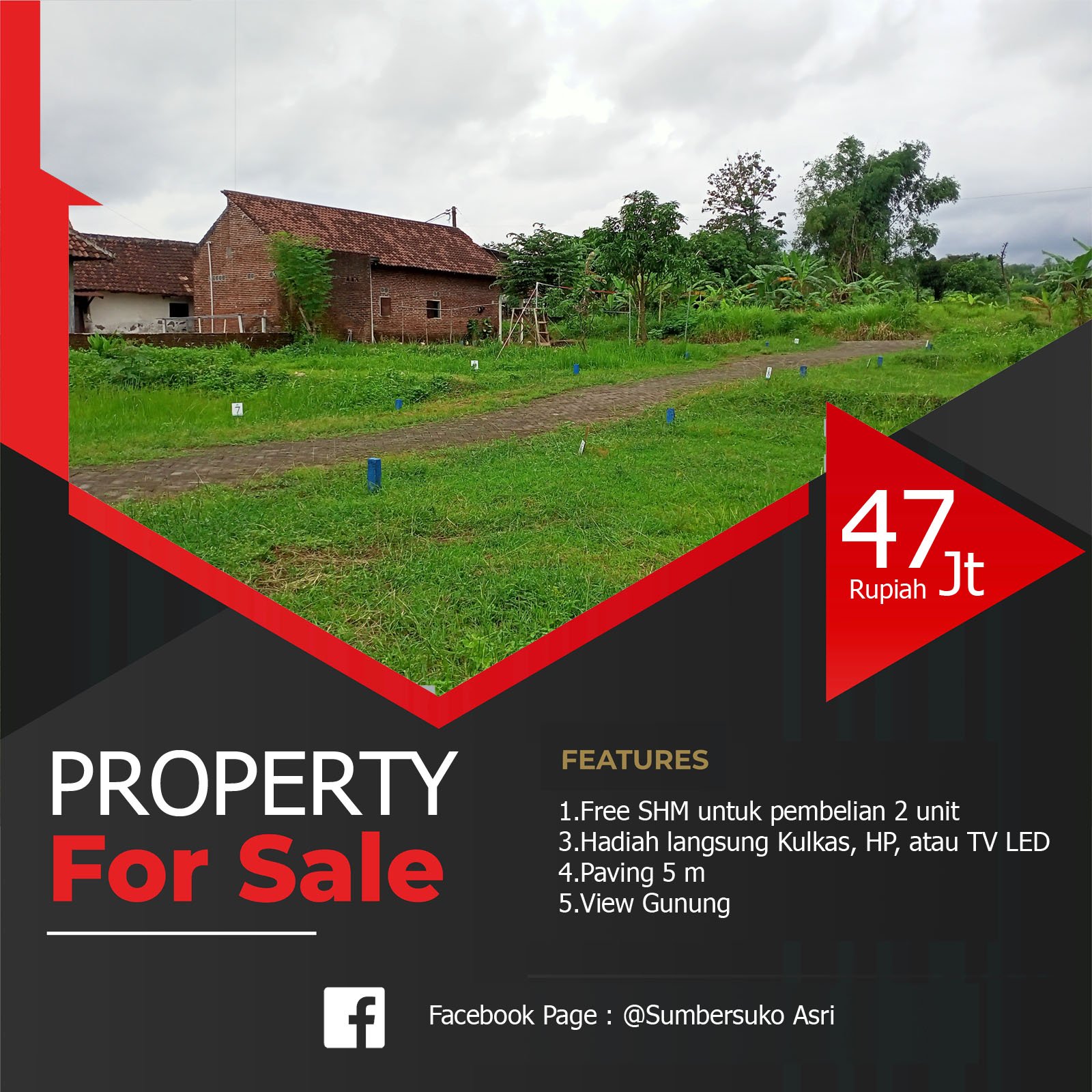 Oase Ketenangan dan Suasana Asri : Tanah Kavling Villa Sumber Suko Asri dekat Pandaan dan SHM Gratis