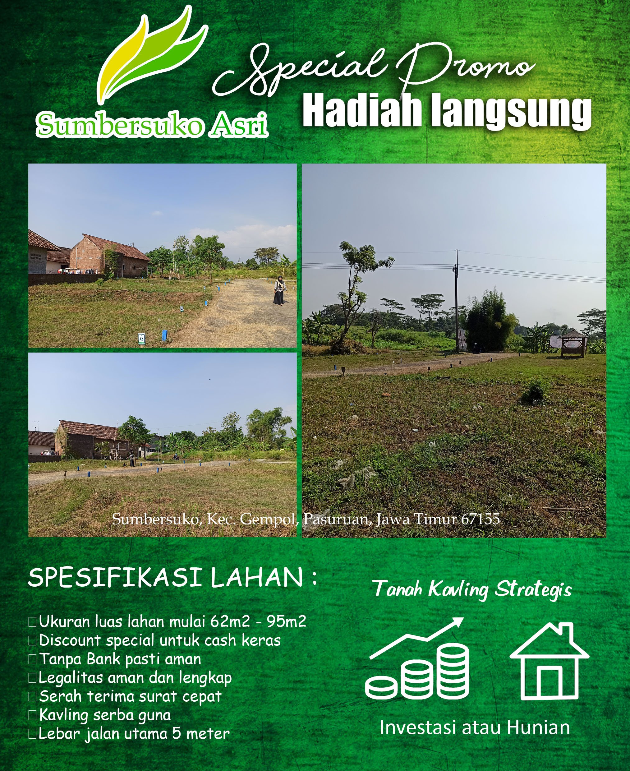 Pilihan Idaman: Tanah Kavling Villa Sumber Suko Asri Pandaan, Kebebasan dari Kebisingan, SHM Gratis