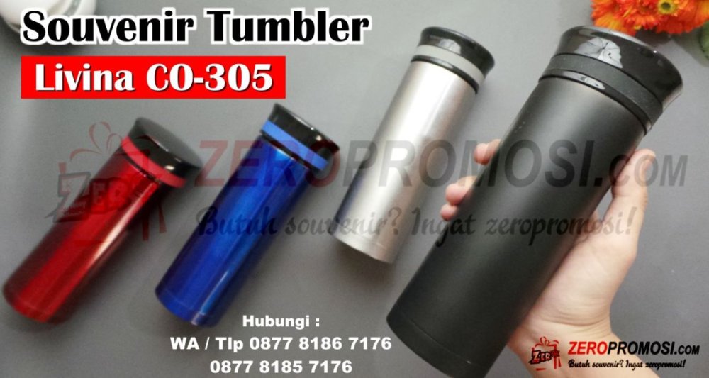 Souvenir Tumbler Stainless Livina C0-305 Custom Logo Promosi – Tumbler Stainles Cetak Logo.jpg